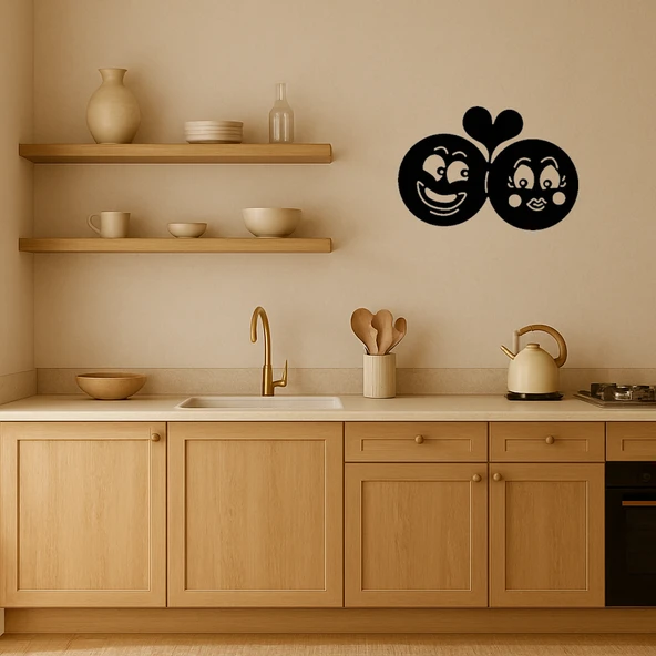 Romantik Çift Emoji MDF Dekoratif Tablo - Resim 2