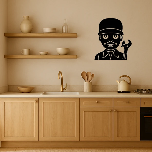 Tamirci Erkek Emoji Dekoratif Tablo