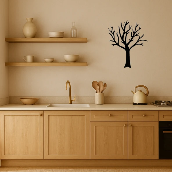Modern Yapraksız Ağaç MDF Dekoratif Duvar Tablosu - Resim 2