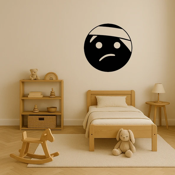 Bandajlı Kafa Yüz İfadeli Dekoratif Tablo - Resim 2