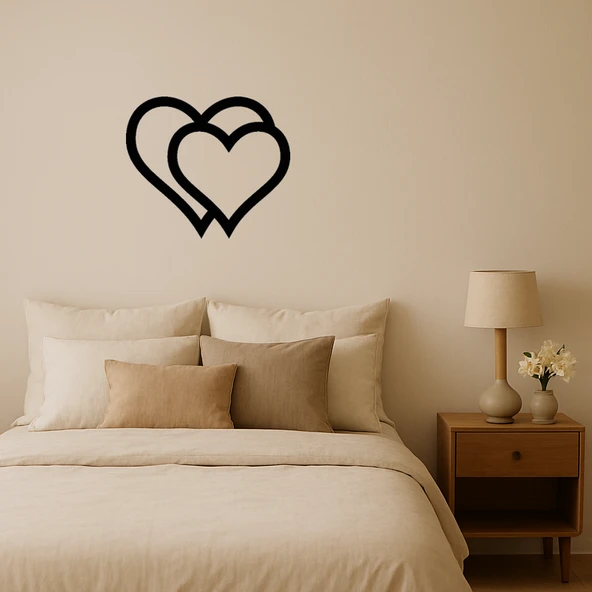 Modern Kalp Tasarımlı MDF İç Mekan Dekoru ürün görseli 1