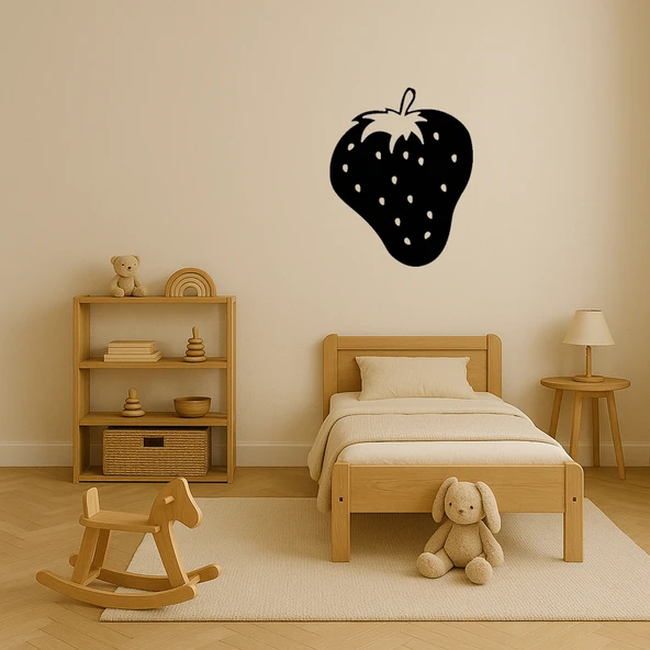 Çilek Desenli Dekoratif İç Mekan Tablosu - Resim 3