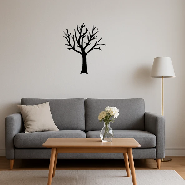 Modern Yapraksız Ağaç MDF Dekoratif Duvar Tablosu - Resim 4