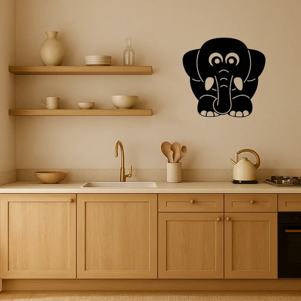 Detaylı Fil Tasarımlı Dekoratif Duvar Tablosu - Resim 2