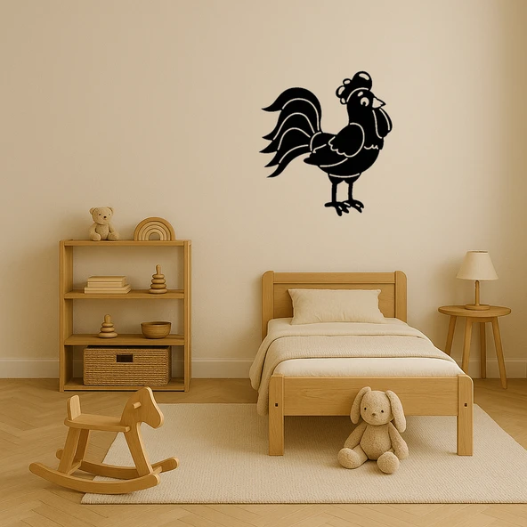Tavuk Figürlü MDF Dekoratif Tablo - Resim 3