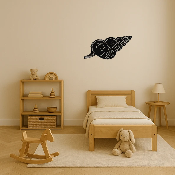 Sanatsal Deniz Kabukları Motifli MDF Tablo - 3