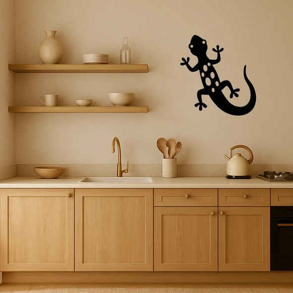 Kertenkele Figürü MDF Duvar Dekoru - Resim 2