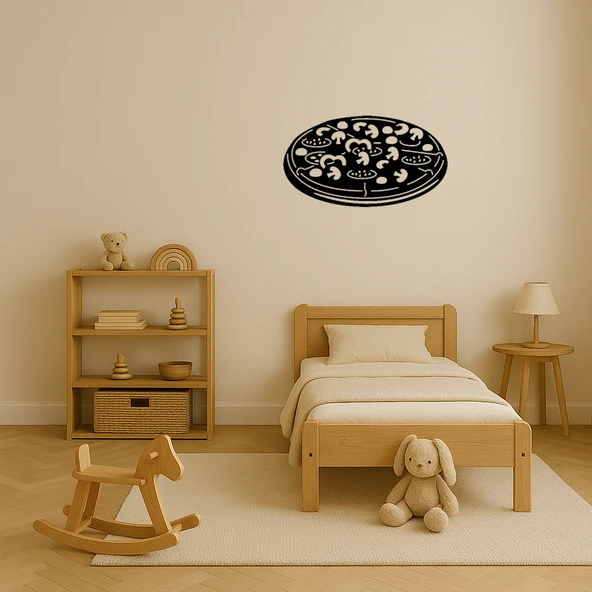 Zeytin ve Dolmalık Biberli Pizza Dekoratif Tablo ürün görseli 1