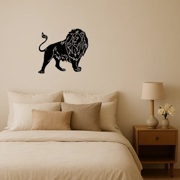 Öfkeli Aslan MDF Dekoratif Tablo ürün görseli 1