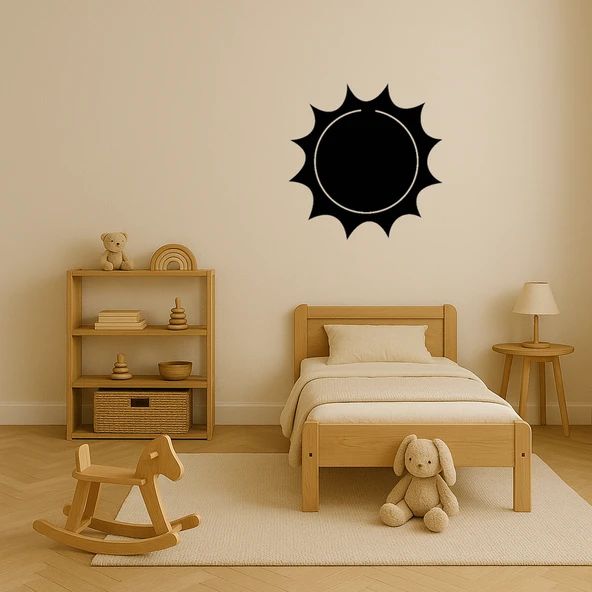 Sarı Güneş Sanatı Tasarımı İç Mekan Dekoratif Tablo - Resim 4