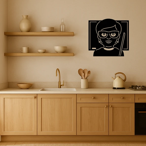 Öğretmen Kadın Emoji Dekoratif Tablo - Resim 2