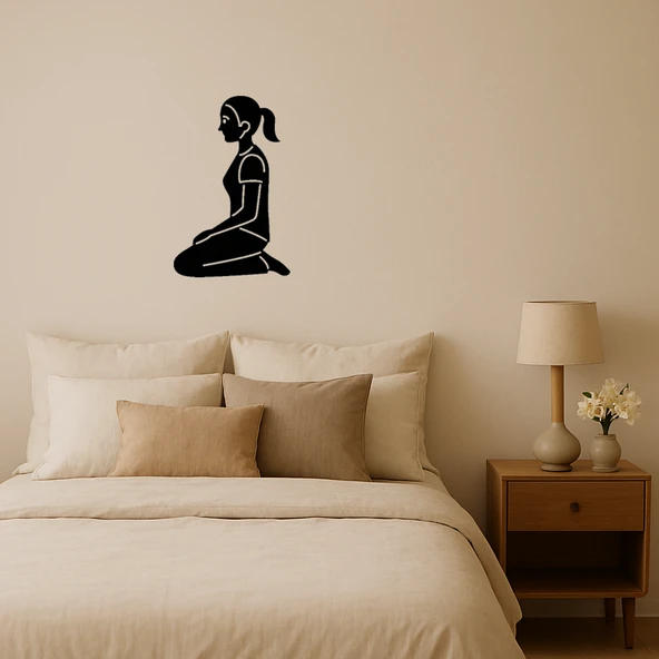 Diz Çöken Kadın Dekoratif Tablo ürün görseli 1