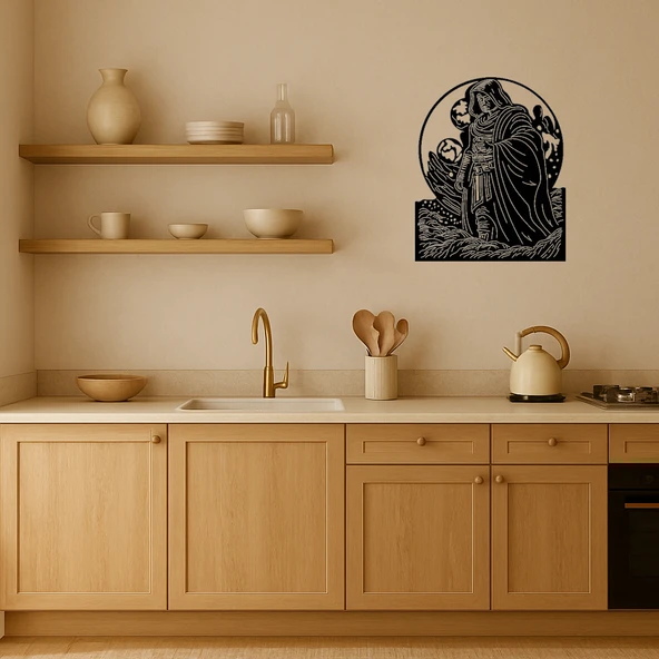 Ayda Jedi Şövalyesi Temalı Dekoratif MDF Tablo - Resim 2