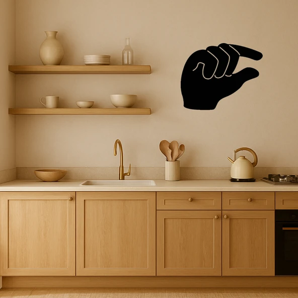 Çimdikleyen El Dekoratif Tablo - Resim 2