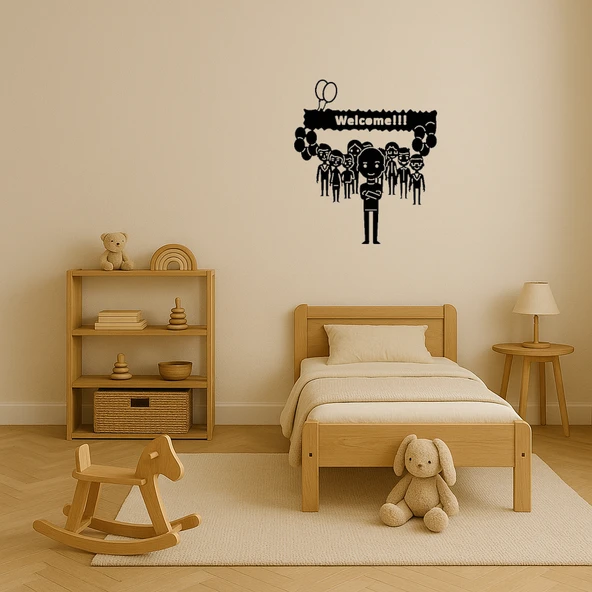 Karşılama ve Balonlar Dekoratif Tablo - Resim 3