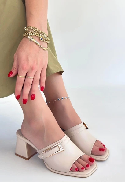 Ziva Bej Cilt Topuklu Terlik - Resim 2