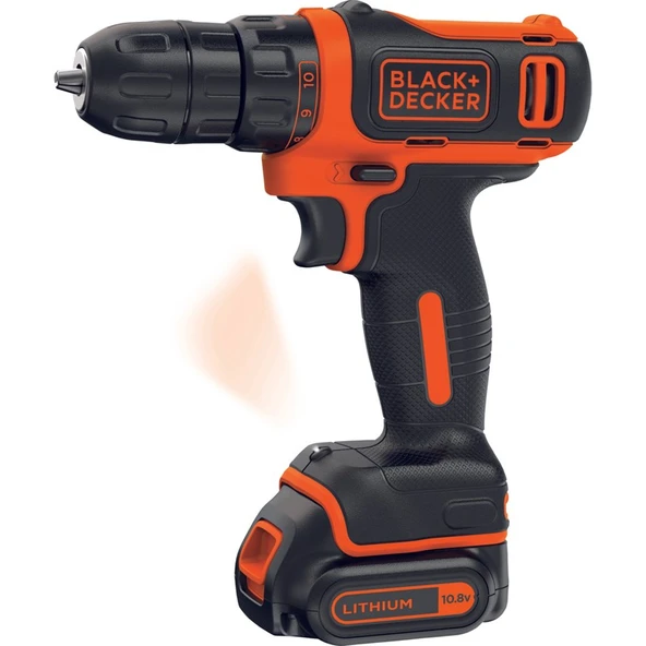 Black & Decker BDCDD12BAFC-QW 10.8V 1.5Ah Li-Ion Şarjlı Matkap Vidalama,Taşıma Çantası,100 Parça Aks. Seti - 2