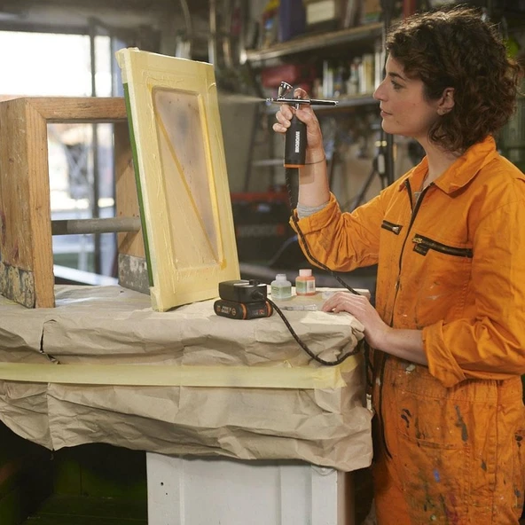 Worx WX742.9 Makerx 20VOLT Profesyonel Mini Air Brush Boya Tabancası (Akü Dahil Değildir) - Resim 5