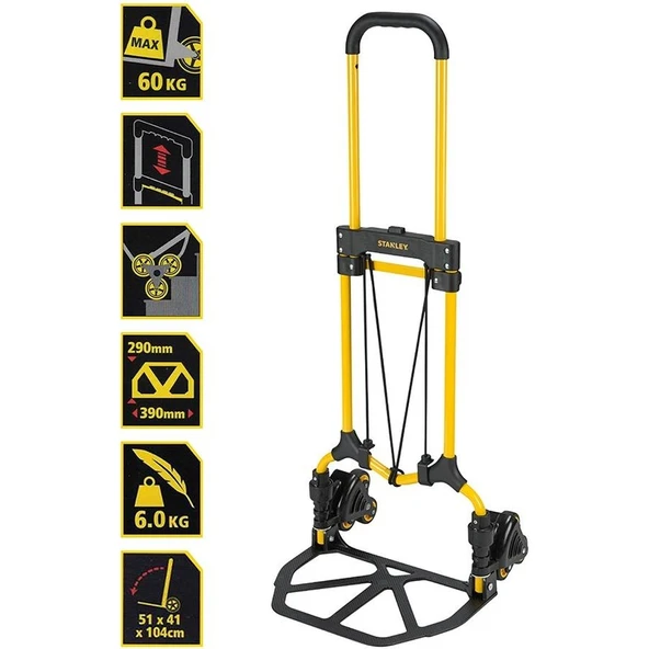 Stanley FT584 30/60KG Merdiven Çıkabilen Katlanır El Arabası - 2
