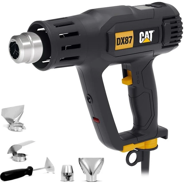 Cat DX87 2000WATT Dijital Göstergeli Profesyonel Sıcak Hava Tabancası + 5 Adet Aksesuar