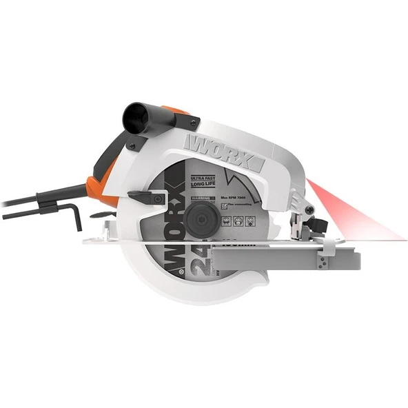 Worx WX445 1600WATT 190MM Profesyonel Lazerli Daire Testere - 2