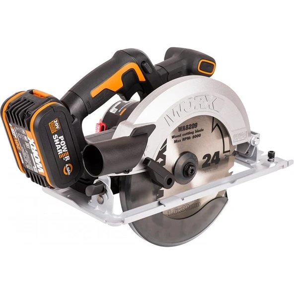 Worx Wx520 20volt 4.0ah. Li-Ion Kömürsüz Profesyonel Daire Testere - 2