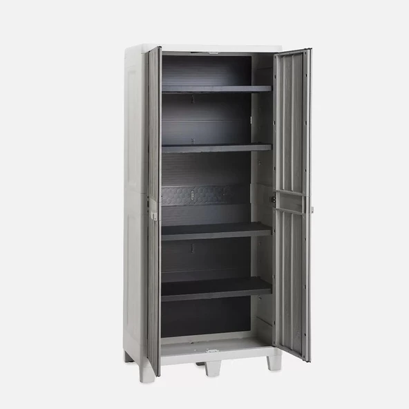 Evinizin Atölyesi Bahçe Dolabı, Balkon Dolabı Plastik Dolap 78X46X182CM - 2