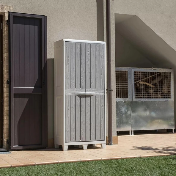 Evinizin Atölyesi Bahçe Dolabı, Balkon Dolabı Plastik Dolap 78X46X182CM - 5