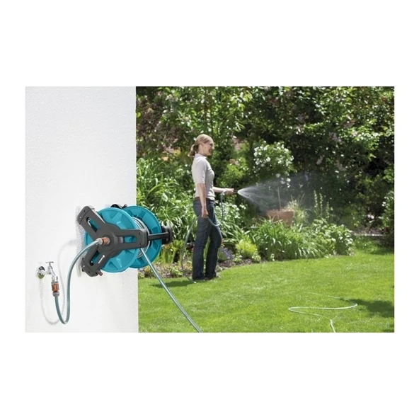 Gardena 8009-20 Duvara Montelı Hortum Arabası Set - 5