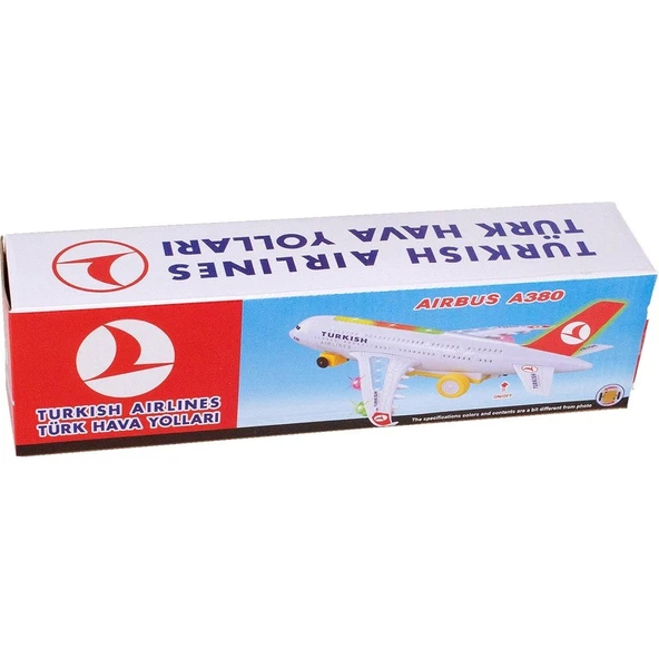 Cstars Türk Hava Yolları A380 Oyuncak Uçak Işıklı Hareketli 32 cm - 2