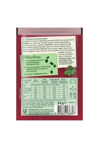 Knorr Acılı Domates Çabuk Çorba 22 gr X 24 Adet - 7