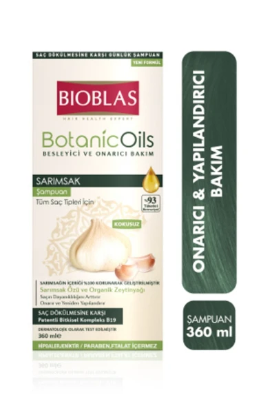 Bioblas Botanic Oils Sarımsak Şampuanı 360 ml - Kokusuz ürün görseli 1