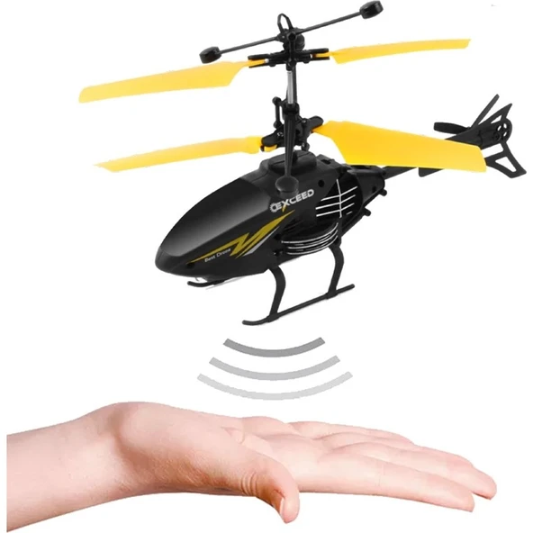 Lead Honor LH-1804 El Sensörlü USB Şarjlı Uçan Helikopter 20 cm Sarı ürün görseli