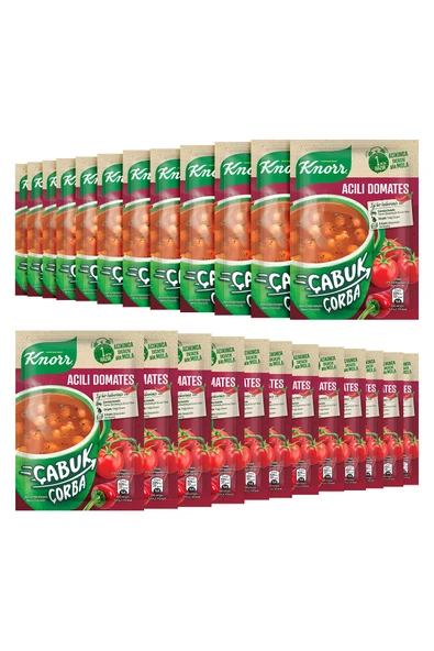 Knorr Acılı Domates Çabuk Çorba 22 gr X 24 Adet - 2