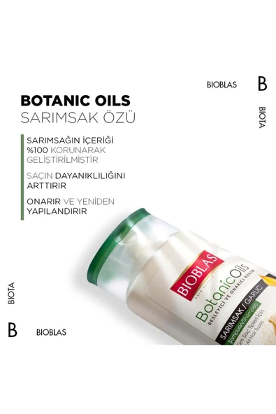 Bioblas Botanic Oils Sarımsak Şampuanı 360 ml - Kokusuz - Resim 5