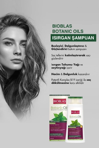 Bioblas Botanic Oils Isırgan Yağlı Şampuan 360 ml - Resim 4