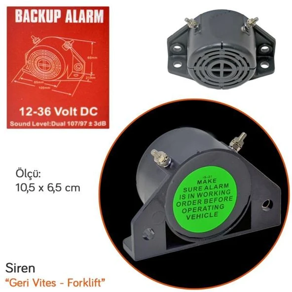 Hko Geri Vites Sireni 12V-48V Forklift İçin - 3