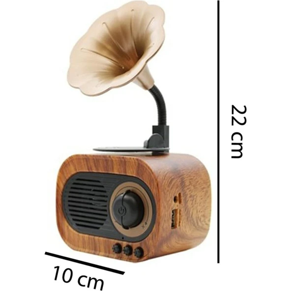 By Store Forland B5 Nostaljik Mini Radyo Gramofon Bluetooth Hoparlör Fm USB Sd Yüksek Ses Speaker B5 ürün görseli