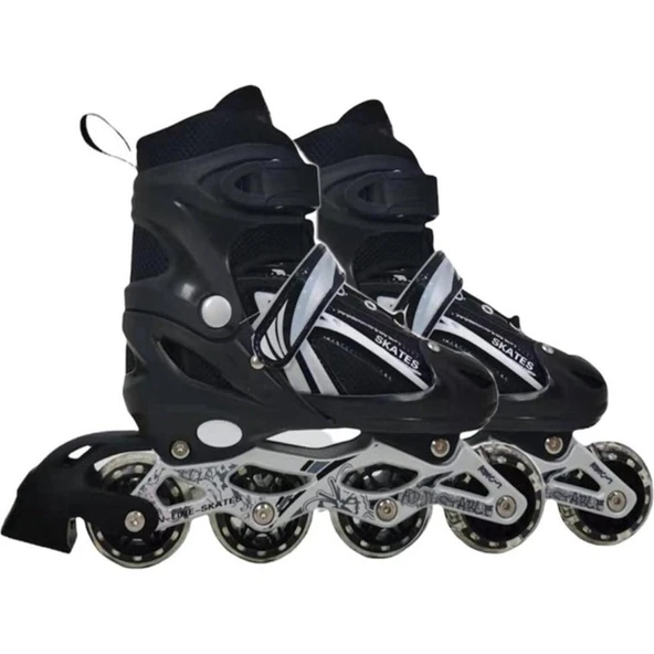 Vadi Çift Sıra Alüminyum Gövdeli Ayarlanabilir Alıştırma Pateni Çanta Hediyeli - Resim 2