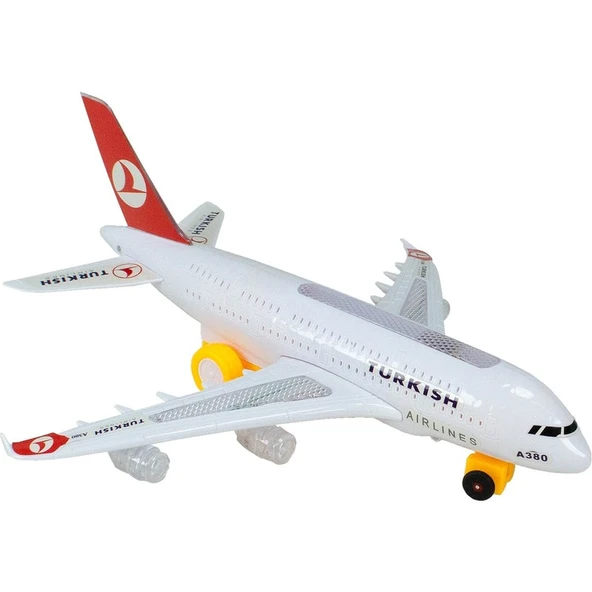 Cstars Türk Hava Yolları A380 Oyuncak Uçak Işıklı Hareketli 32 cm - 1