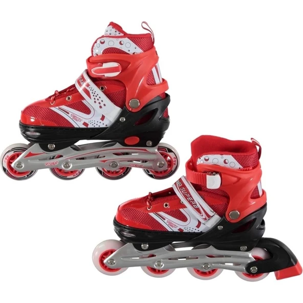 Can İthalat Başlangıç Seviyesine Uyarlanabilen Tekerlekli Çantalı Metal Gövdeli Paten 39-42 Kırmızı CN6063 ürün görseli