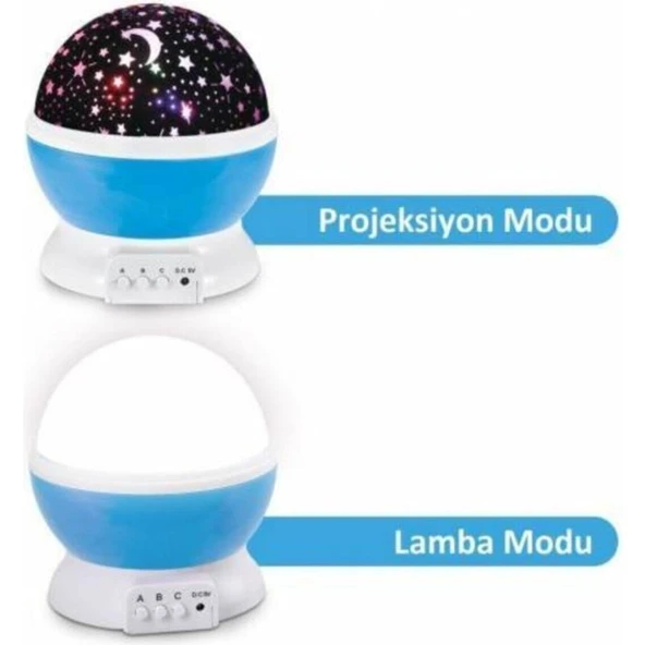 1001 Hediye Star Master Dönen Projeksiyon Işıklı Yıldızlar Gece Lambası - 5