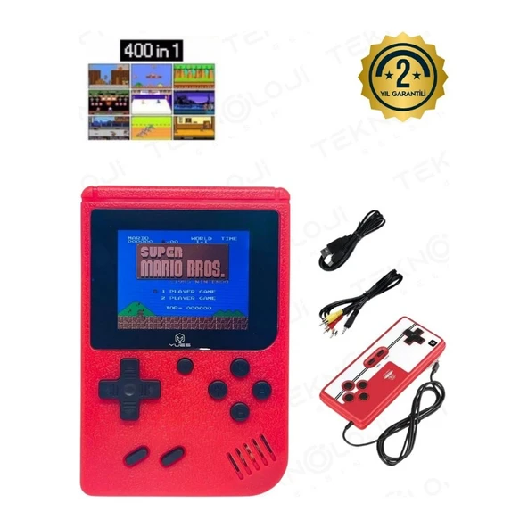 Teknoloji Gelsin Mini Atari Gameboy Oyun Konsolu Gamebox Kollu Atari 400 Oyun - 3
