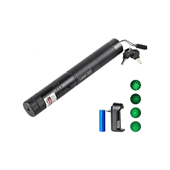 Starex Green Laser Poınter Anahtar Emniyetli Yeşil Lazer Pointer 1000MW Yüksek Güçlü Lazer Işaretçisi 15 Km - Resim 5
