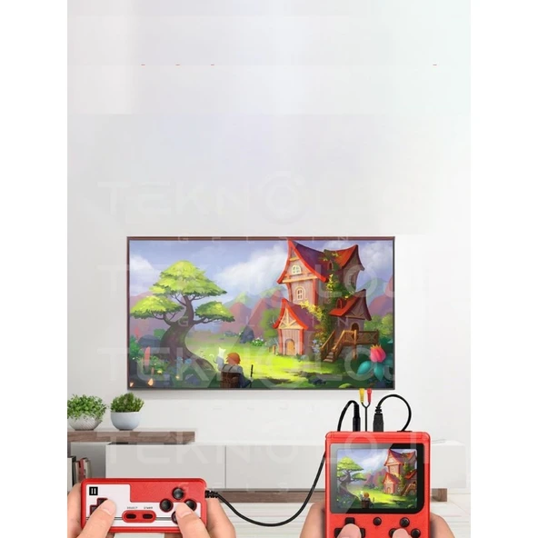 Teknoloji Gelsin Mini Atari Gameboy Oyun Konsolu Gamebox Kollu Atari 400 Oyun - 2