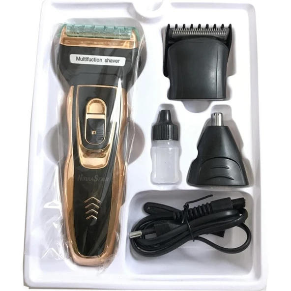 Nikula Star 3 Başlıklı Saç Sakal Kesme Şarjlı Tıraş Makinesı RDL-2320 ürün görseli 1