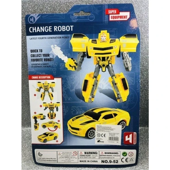 EC Shop Oyuncakchi Transformers Bumble Bee Dönüşen Oyuncak Robot Araba - Resim 4