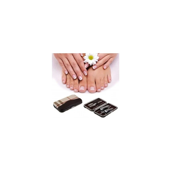 Periboia 6 Parça Profesyonel Manikür Seti -Tırnak  Makası- Kaş Makas- Cımbız - Törpü Seti - 2