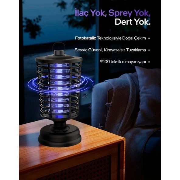 Roseteknoloji 3.6-4W, 600-800V  Askılı ,kokusuz,sessiz Cız Sivrisinek Öldürücü - Resim 2