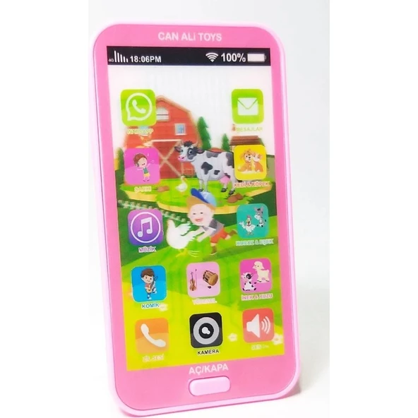 Numaca Oyuncak Dokunmatik Cep Telefonu Pilli Türkçe Sesli Işıklı Müzikli 12 Fonksiyonlu Yerli Üretim ürün görseli